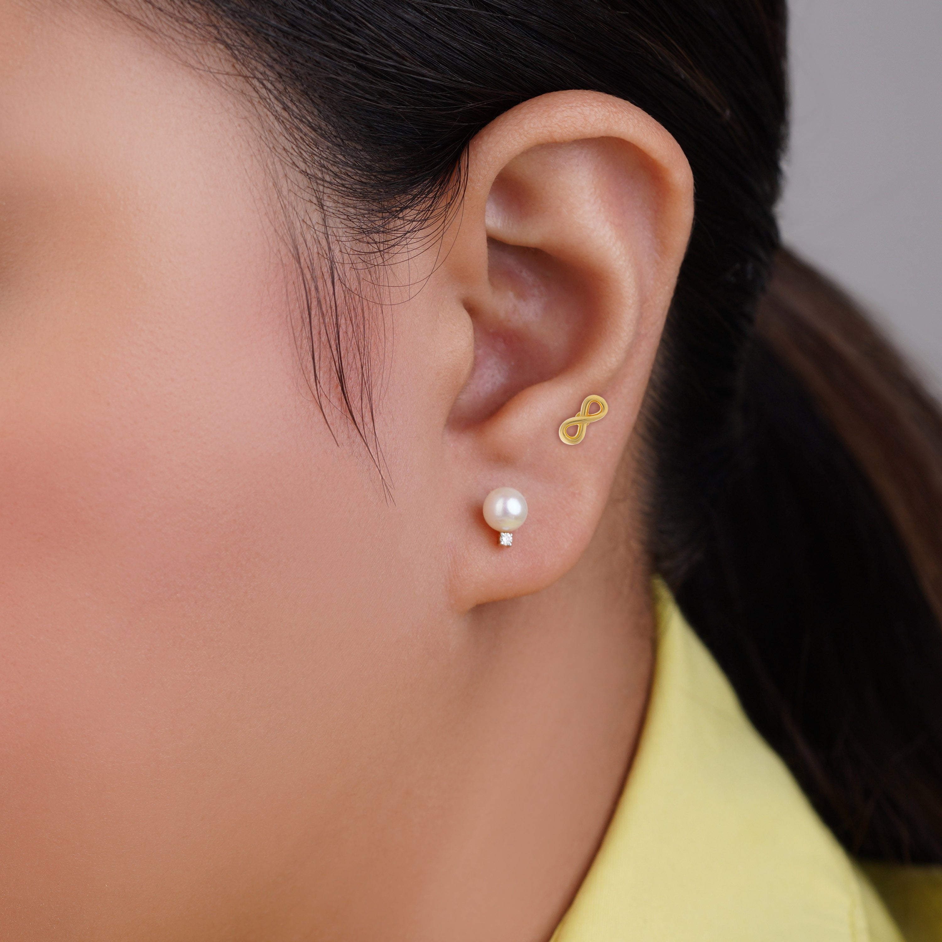 Piercing Stud Earring Chic and Minimal Jawhara Jewellery