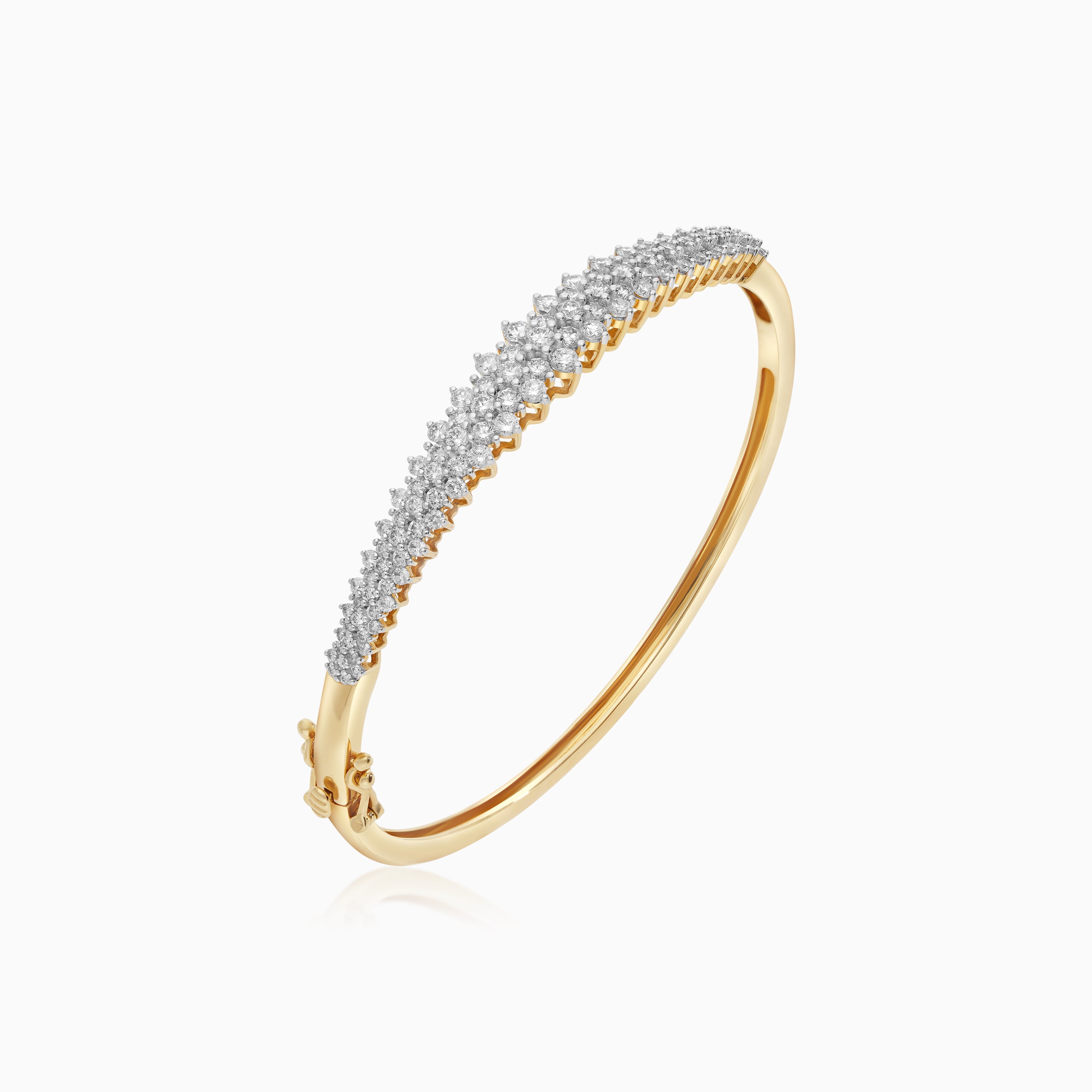 18k Yellow Gold Diamond Bangle With Natural Diamonds – Scala